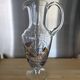 Large carafe / Jug in Paris crystal with stained glass decoration signed H 30 cm