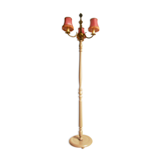 Brass cherub chandelier floor lamp