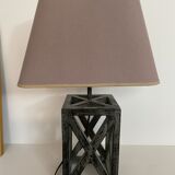 Paire de lampes en bois