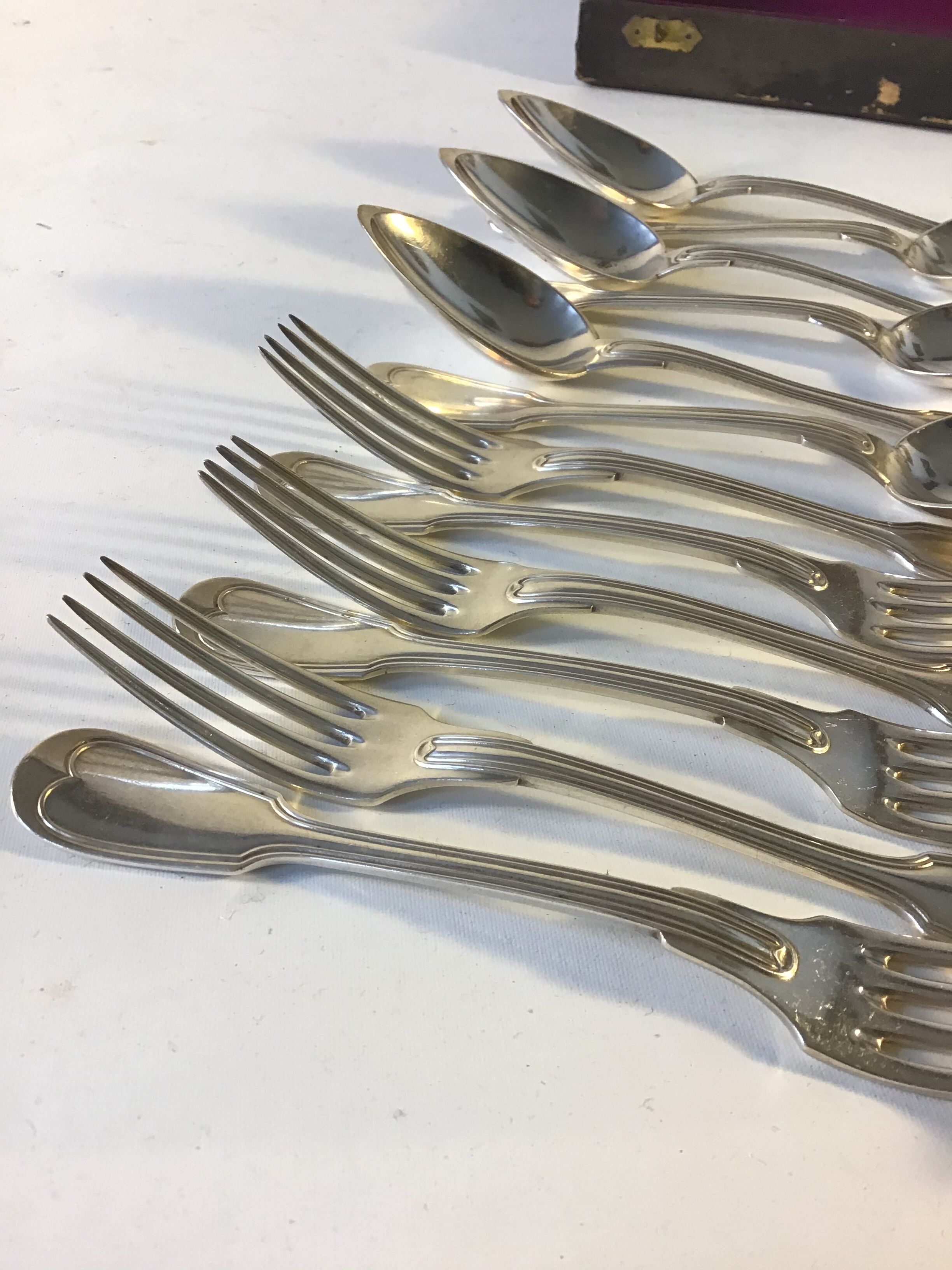 Lemaitre & Ridoux chinon silver metal cultery set