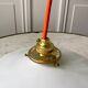 Hanging lamp in opaline smooth orange thread early twentieth century