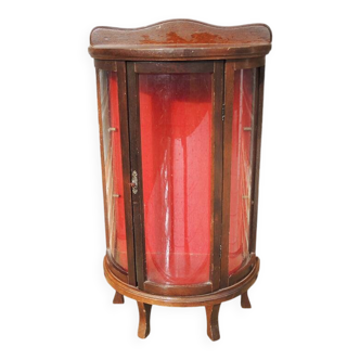 Old small rounded display case to place or hang.