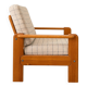 Fauteuil moderniste en pin années 1970
