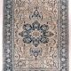 Large Navy Blue Antique Persian Rug, 293x391Cm