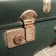 Vintage green case in vulcanized fiber