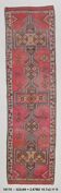 Shades Of Pink Beige Antique Vintage Runner Rug, 89x322Cm