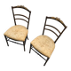 2 chaises de salon en bois doré français