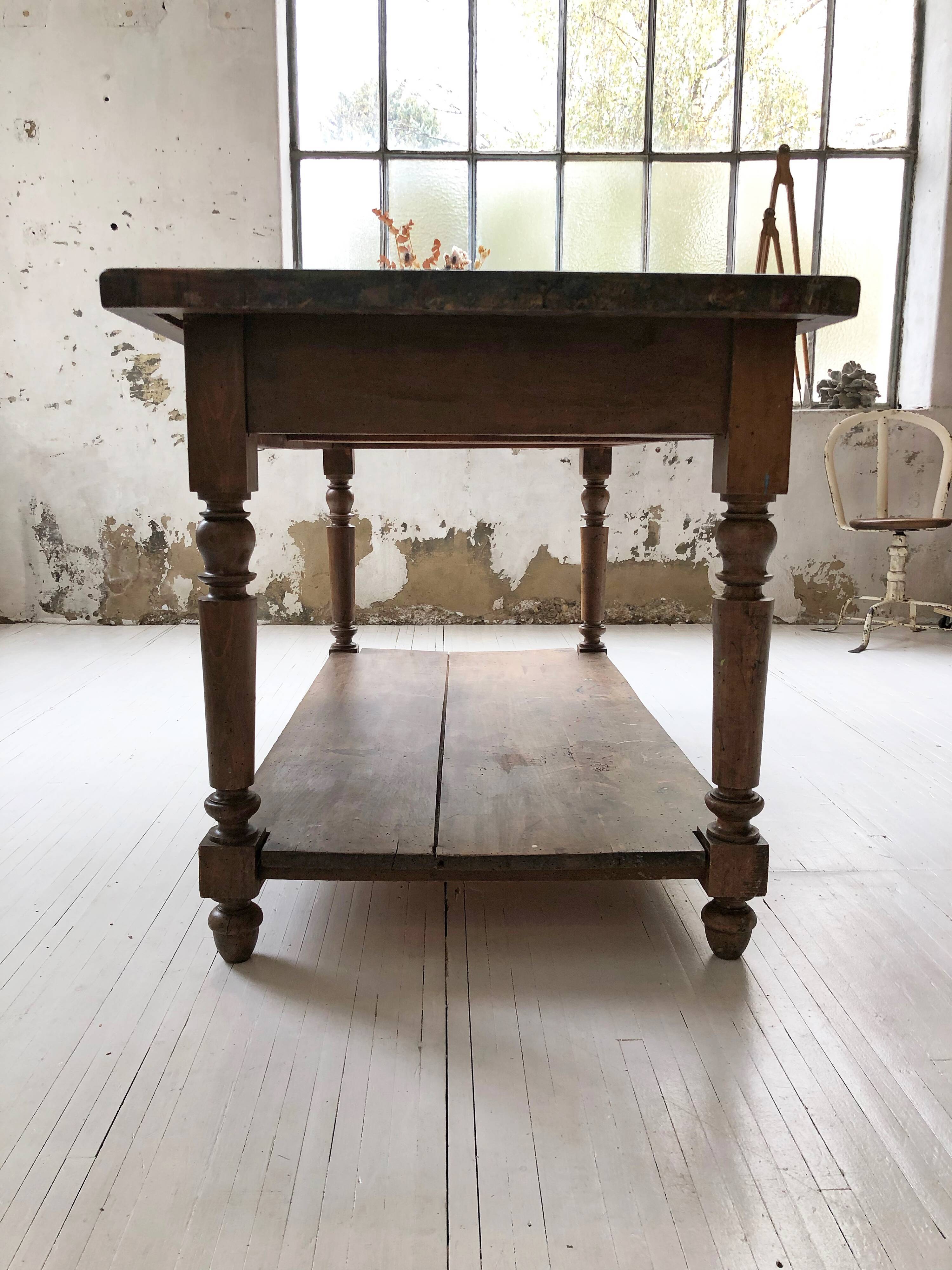Artist studio oak draper table