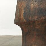 Brutalist ceramic vase in German mid-century style by Gerhard Liebenthron, 1969.