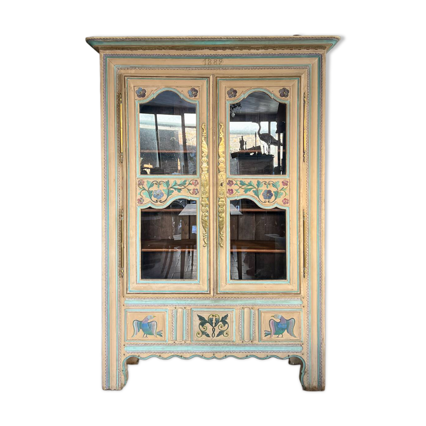Painted antique wardrobe
