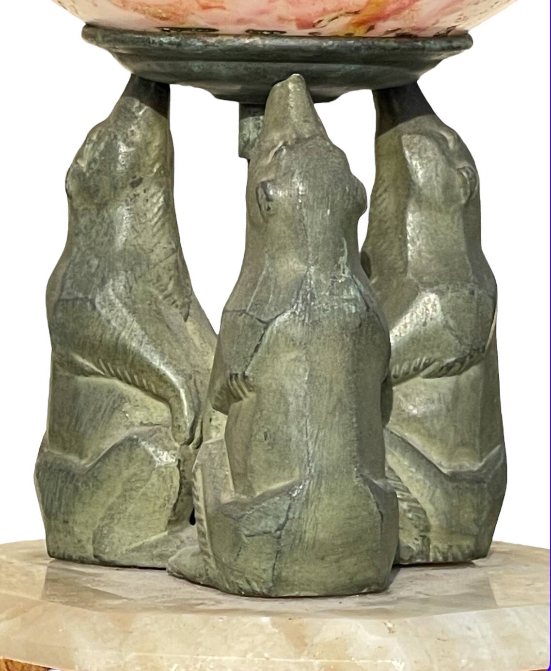 Attr. to ROCHARD or CARVIN - Art Deco Lamp / Night Light