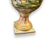 Pair of painted porcelain vases antique scenes