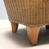 Two wicker armchairs