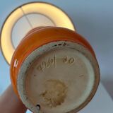AK-Keramik: Lampe de table orange à partir d'un vase en céramique Mid Century