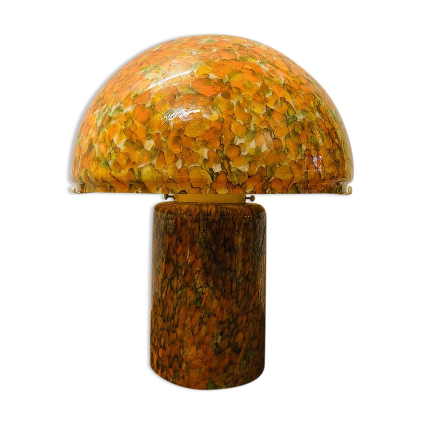 Orange mushroom lamp from Peill and Putzler, 1970s