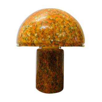 Orange mushroom lamp from Peill and Putzler, 1970s