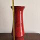 Red Volcanic Vase Selenium Spotted 1970s West Germany Mid Century