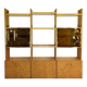 Gianluigi Gorgoni Display Unit 1970s  Fratelli Turi Bookshelf Glass Brass Briar Burl rizzo