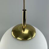 60s 70s lamp ceiling lamp ball lamp opal brass glass space age design
