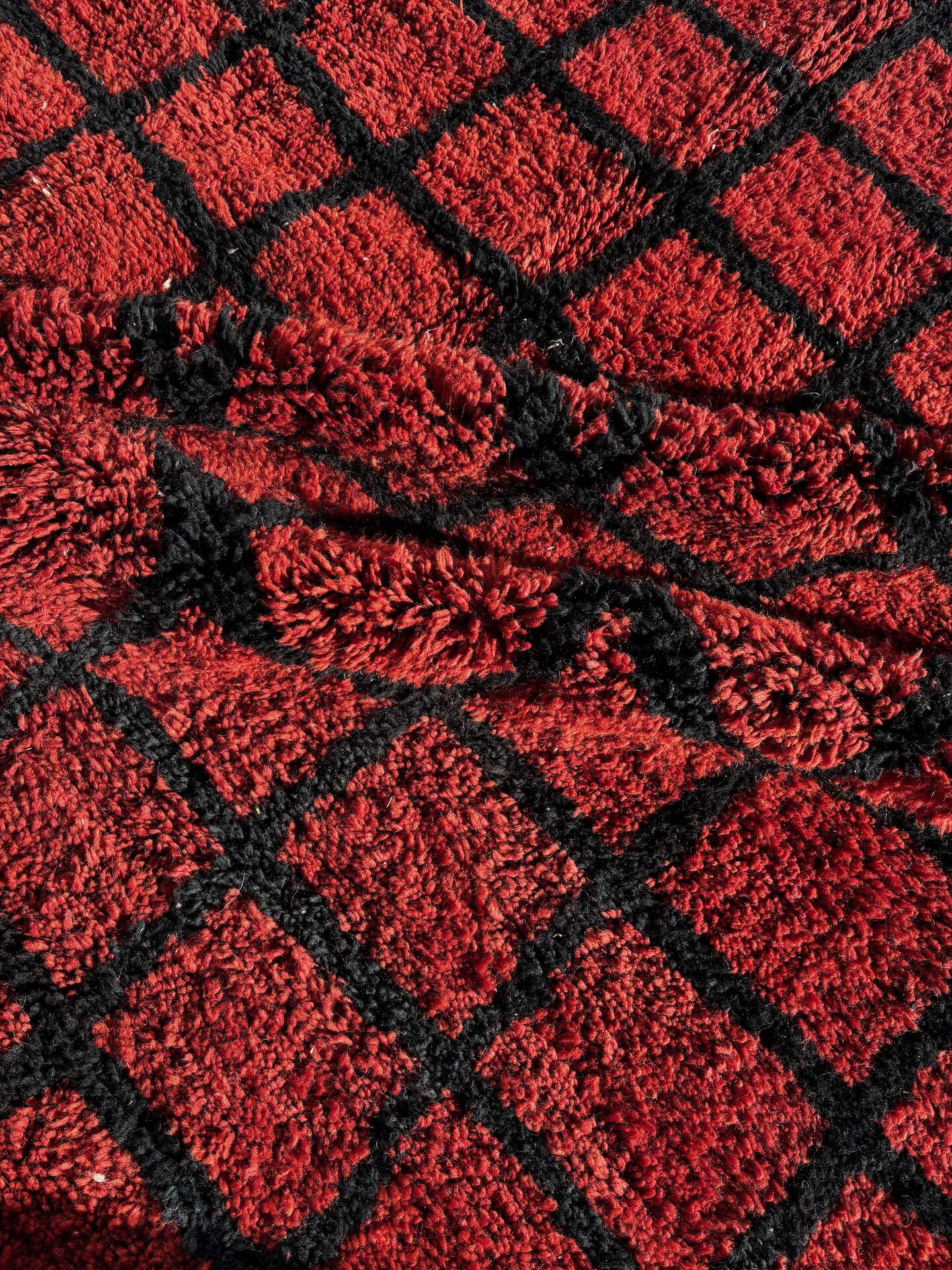 Brick – Moroccan Berber rug in wool