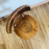 Tripod stool with backrest