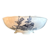 Clairefontaine - Léon Graves ironstone salad bowl, "Goldfinches" service, late 19th century