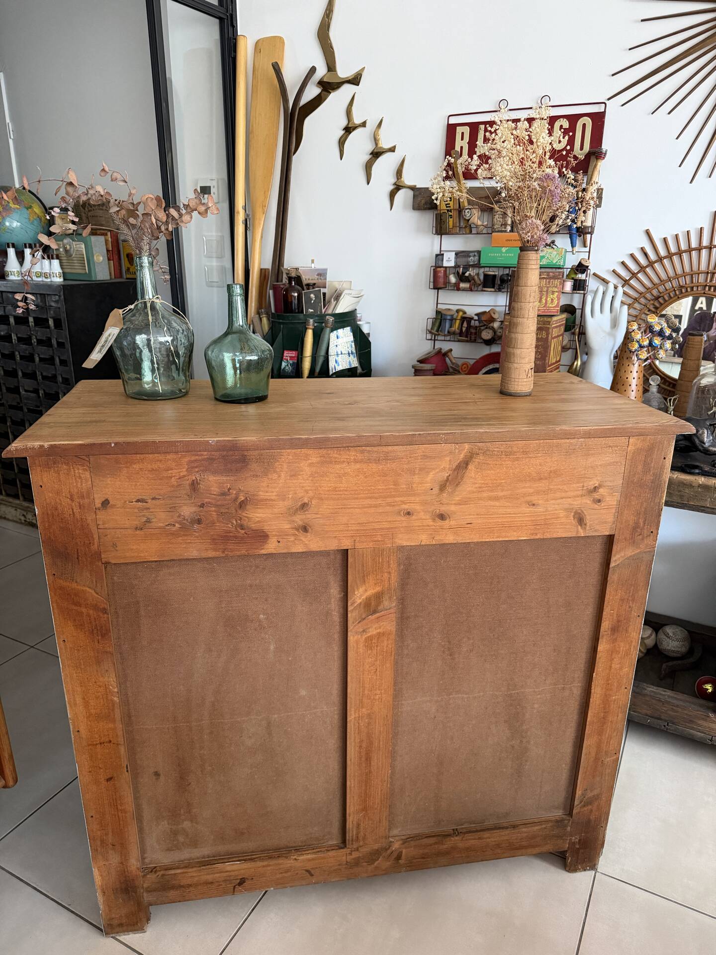 Vintage green almond Parisian buffet