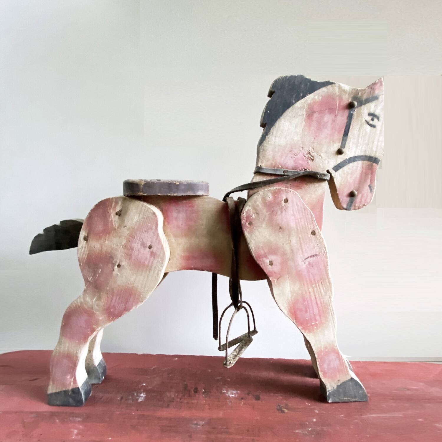 50's wooden horse toy