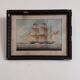 Watercolor on paper of a three-masted French ship from the 19th century by Th. Cochard