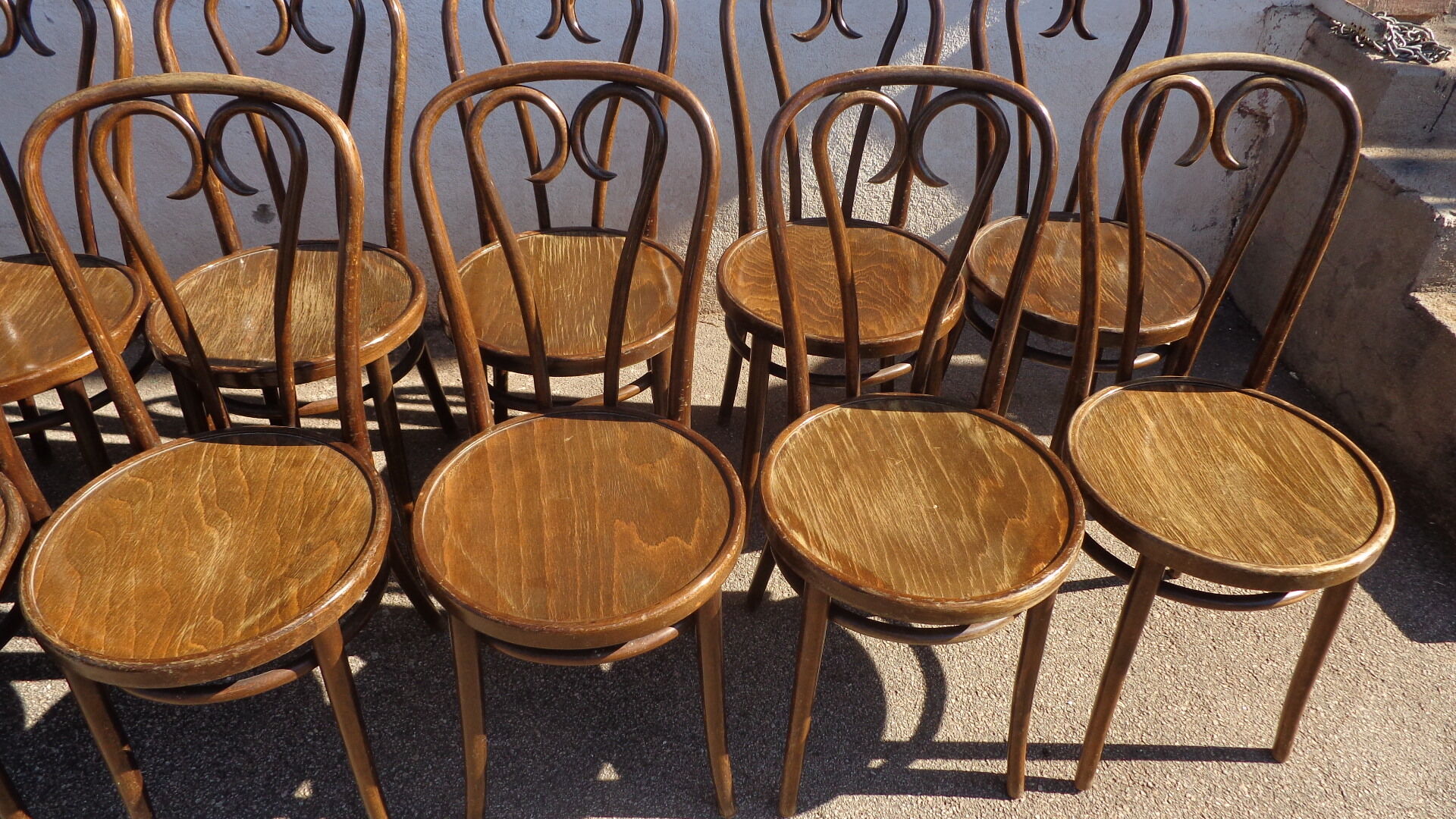 Set of 14 bistro chairs