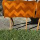 Antique extendable table in cherry wood and marquetry in the Louis XV style.