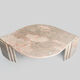 Table basse en marbre en forme d'œil italienne, années 1970.