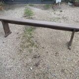Patinated solid wood farm bench dpc 1122435