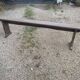 Patinated solid wood farm bench dpc 1122435