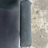 Fritz Hansen Oxford High-Back Swivel Chair in Black Wool with Brushed Aluminium Base, 1970s