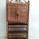 Set 2 shelves rattan bamboo vintage