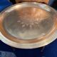 Very large coffee table with bronze top and chiseled decor, 100 cm