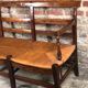 Mulched bench Provençal oak and walnut in late 18th century