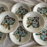 Old plates Cubists Sarreguemines