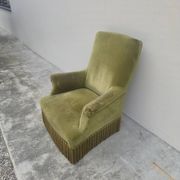 Fauteuil crapaud en velours d'époque napoléon III 19éme
