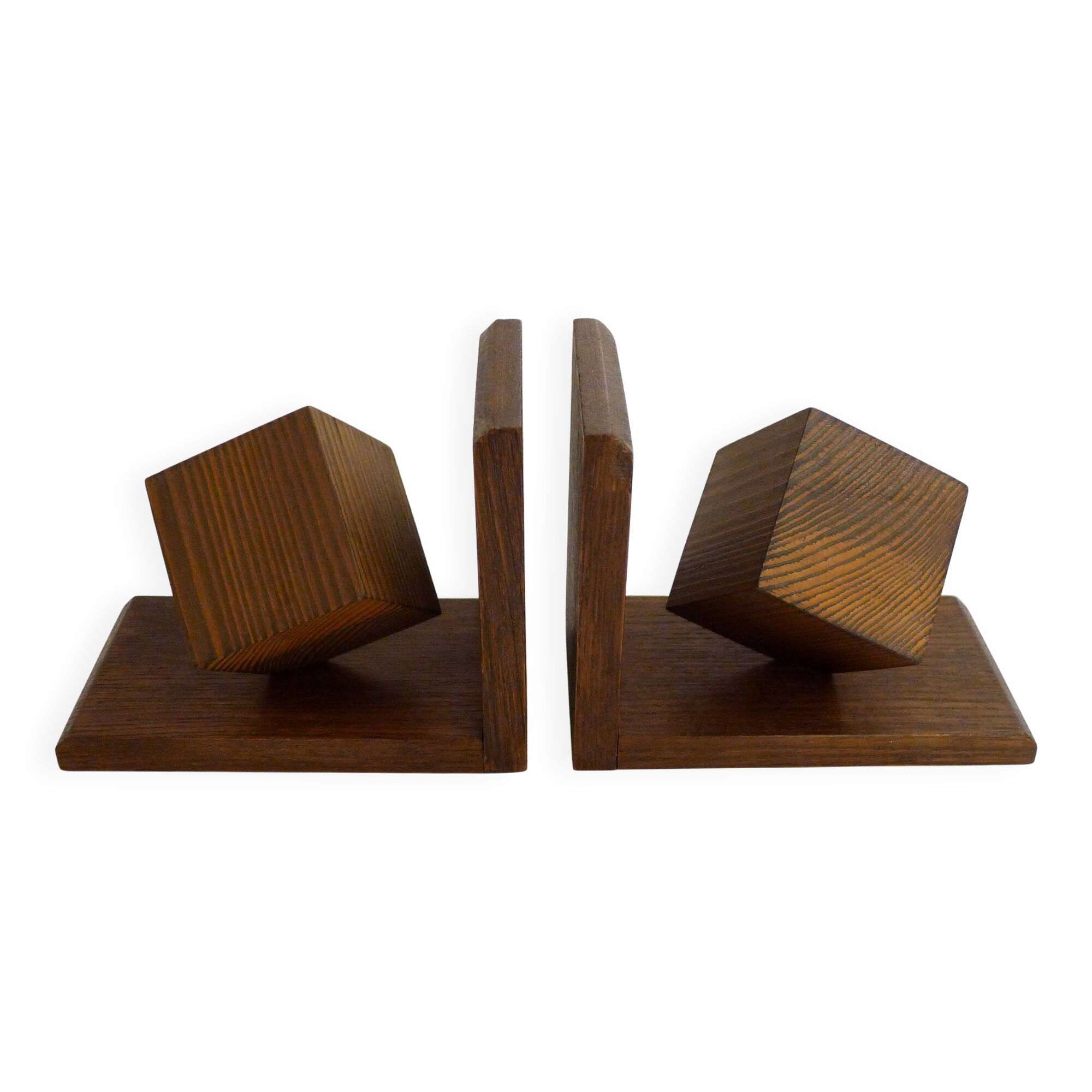 Paire de serres-livres Cubes
