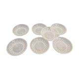 Set of 7 beaded plates