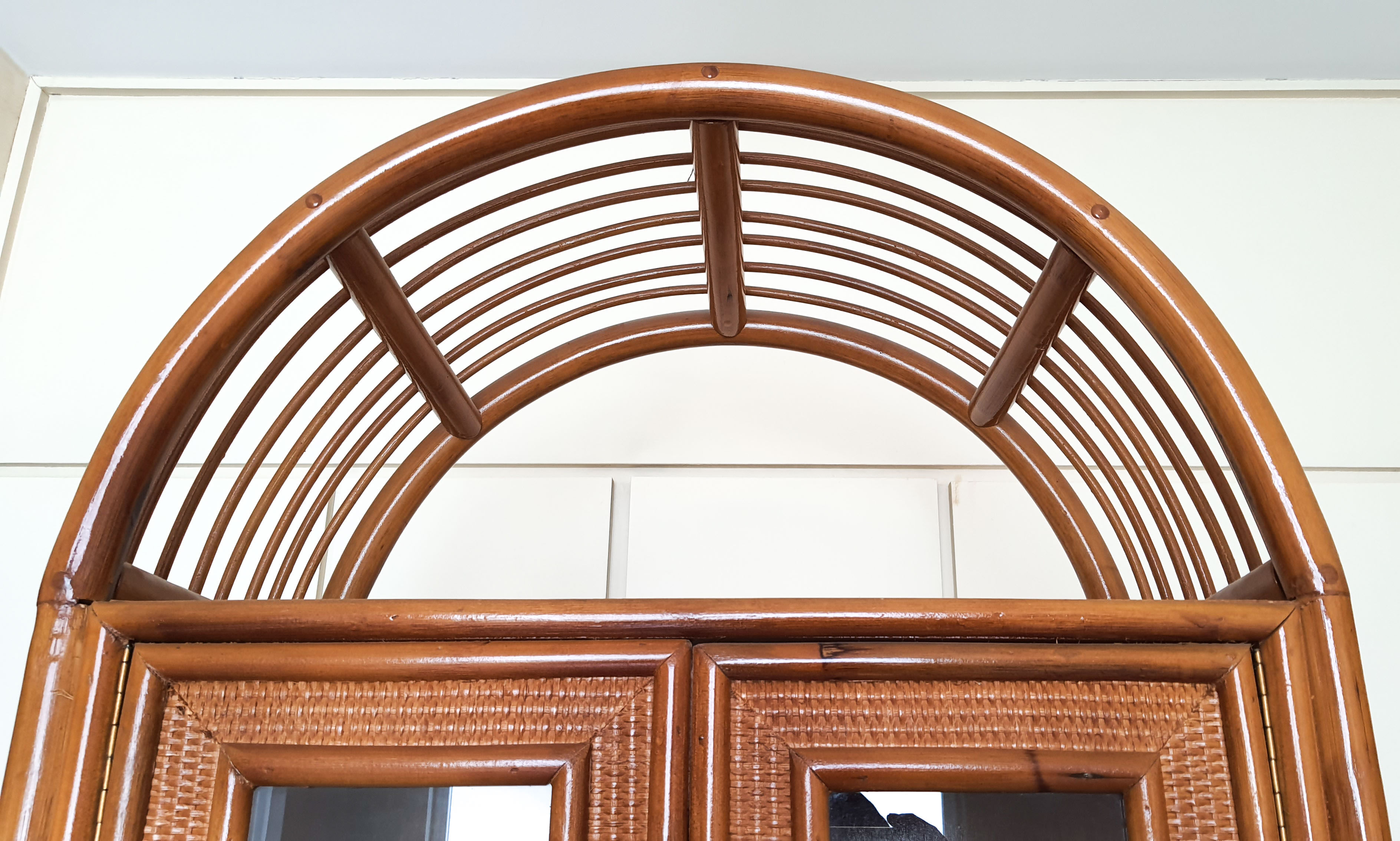 Rattan library and vintage bamboo