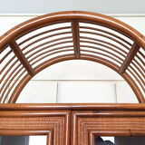 Rattan library and vintage bamboo