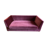Plum velvet sofa