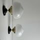 Pair of vintage opaline wall lights