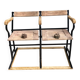 Two-seater folding theatre bench
