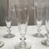 Set of seven champagne flutes