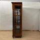 Biedermeier Vitrine in Walnut & Brass with Three Sides Glazed, South Germany, 1830