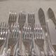 7 forks, 7 fish knives, silver-plated metal, Christofle Marly.